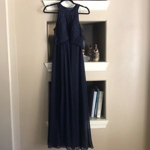 Eliza J Beaded Lace and Chiffon Gown (Worn Once)